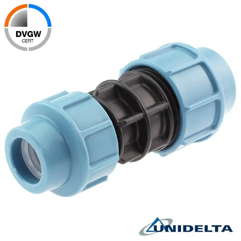 Reduzier-Muffe für PE Rohr 32x25mm Reduzier-Muffe für PE Rohr 32x25mm
PP Klemmringverschraubung
Reduzier-Muffe 32x25mm
